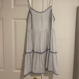Urban Outfitters Women’s Striped Dress with Navy Trim